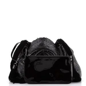 Soho Chain Strap Shoulder Bag Patent and Shearling Medium
