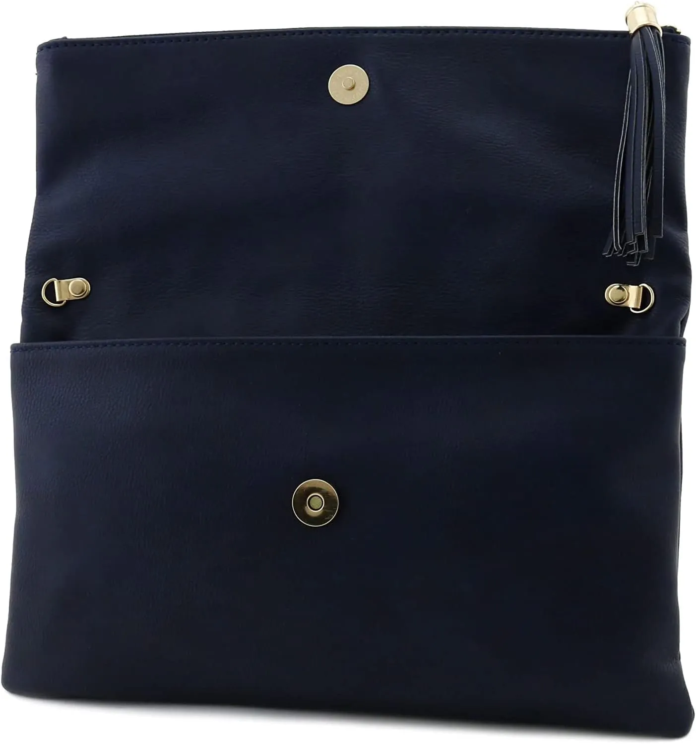 Solene Envelope Clutch Bags for Women Foldover Crossbody Tassel Wallet with Chain Strap, Elegant Evening Purse