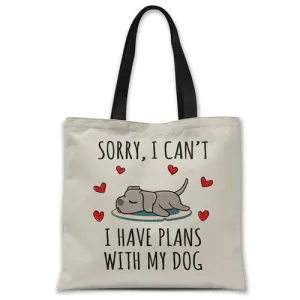 Sorry, I have plans with my dog (Weimaraner) Tote bag