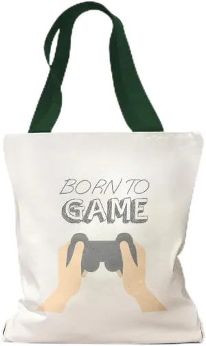 Speedy Pros Canvas Tote Bag for Women Born to Fame Sport Hobbies Video Games Beach Bags for Women