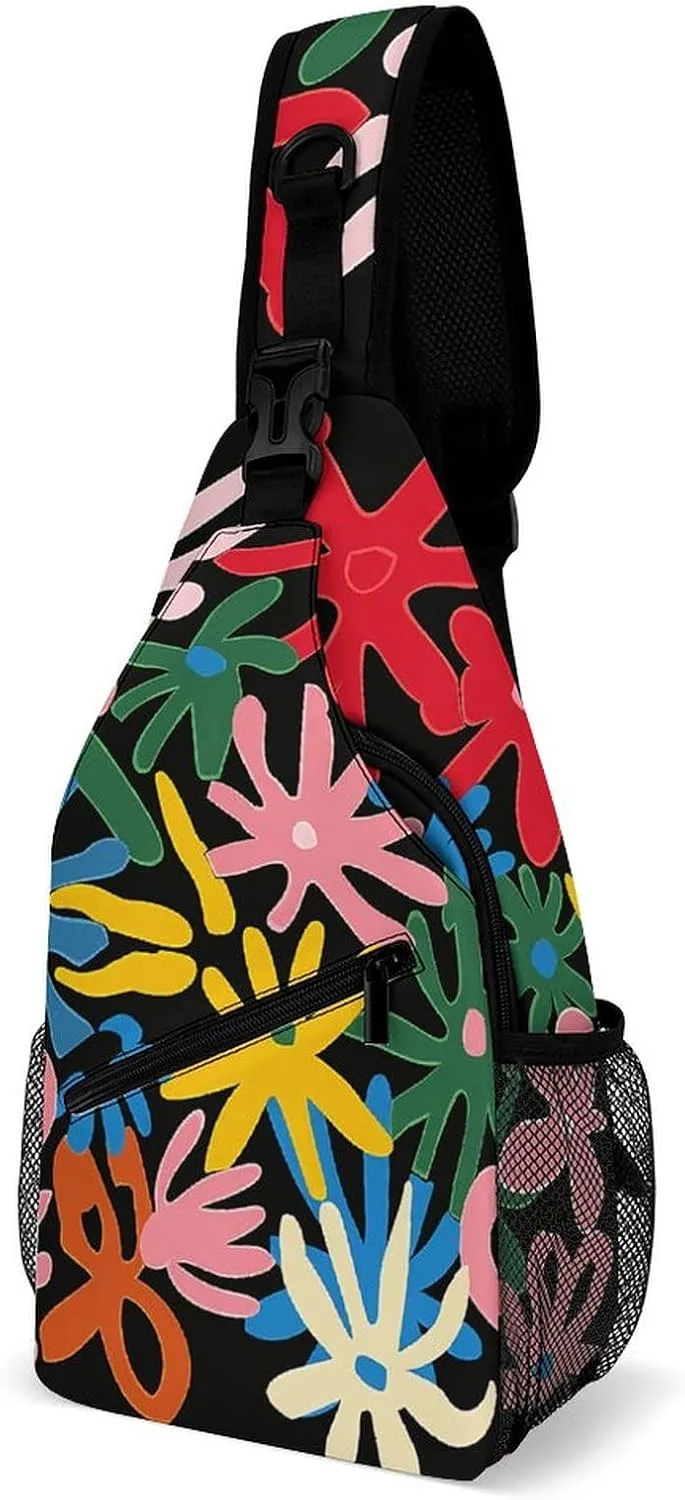 Spring Daisy Flowers Sling Bag Crossbody Bags Cross Body Bag Fanny Packs Chest Bags Sling Purses for Travel