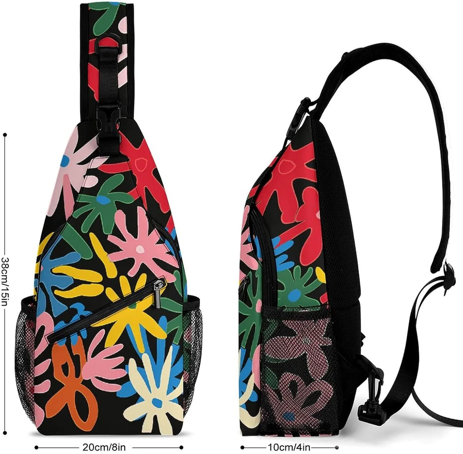Spring Daisy Flowers Sling Bag Crossbody Bags Cross Body Bag Fanny Packs Chest Bags Sling Purses for Travel