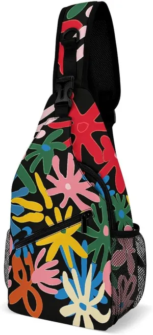 Spring Daisy Flowers Sling Bag Crossbody Bags Cross Body Bag Fanny Packs Chest Bags Sling Purses for Travel