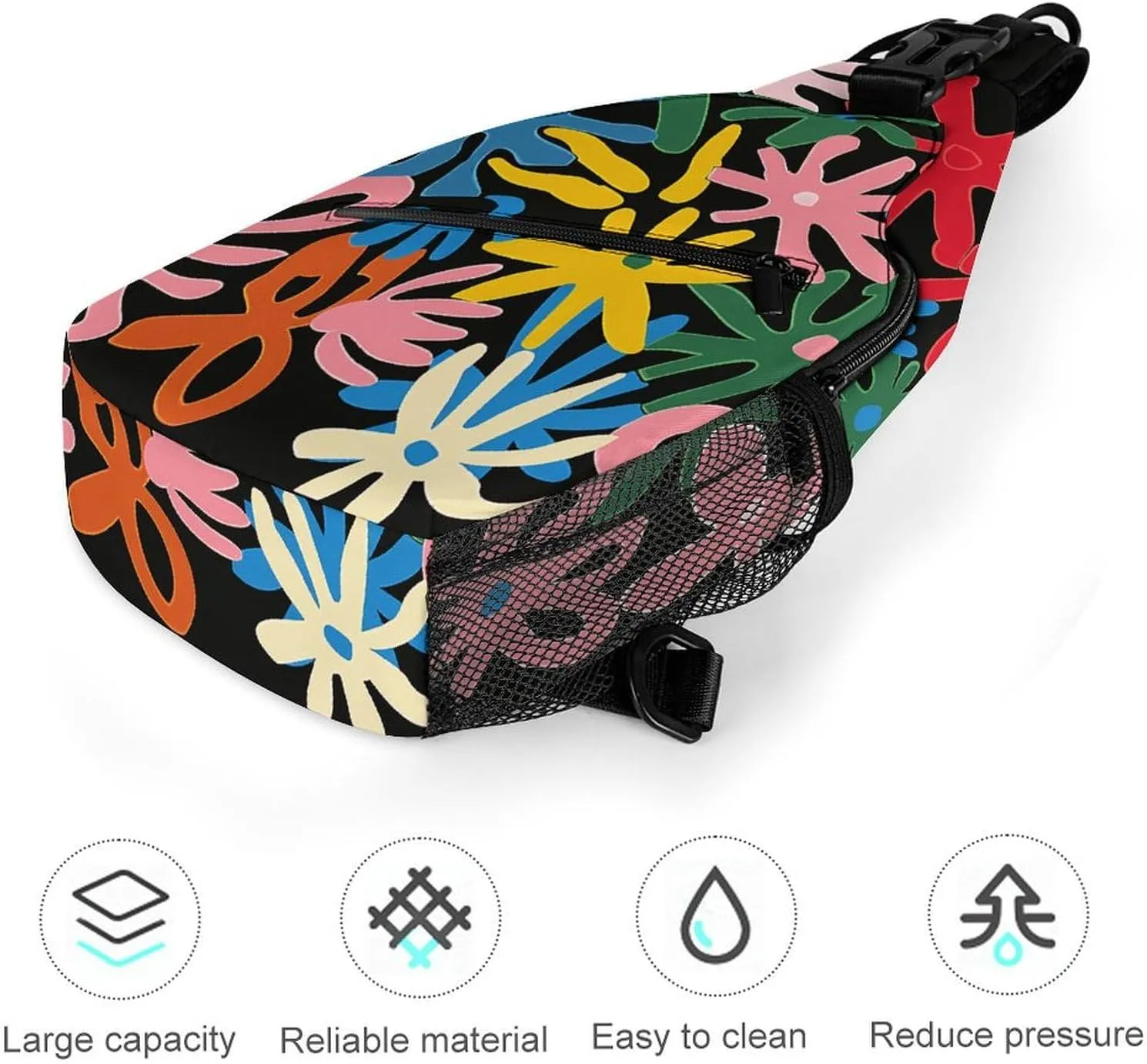 Spring Daisy Flowers Sling Bag Crossbody Bags Cross Body Bag Fanny Packs Chest Bags Sling Purses for Travel
