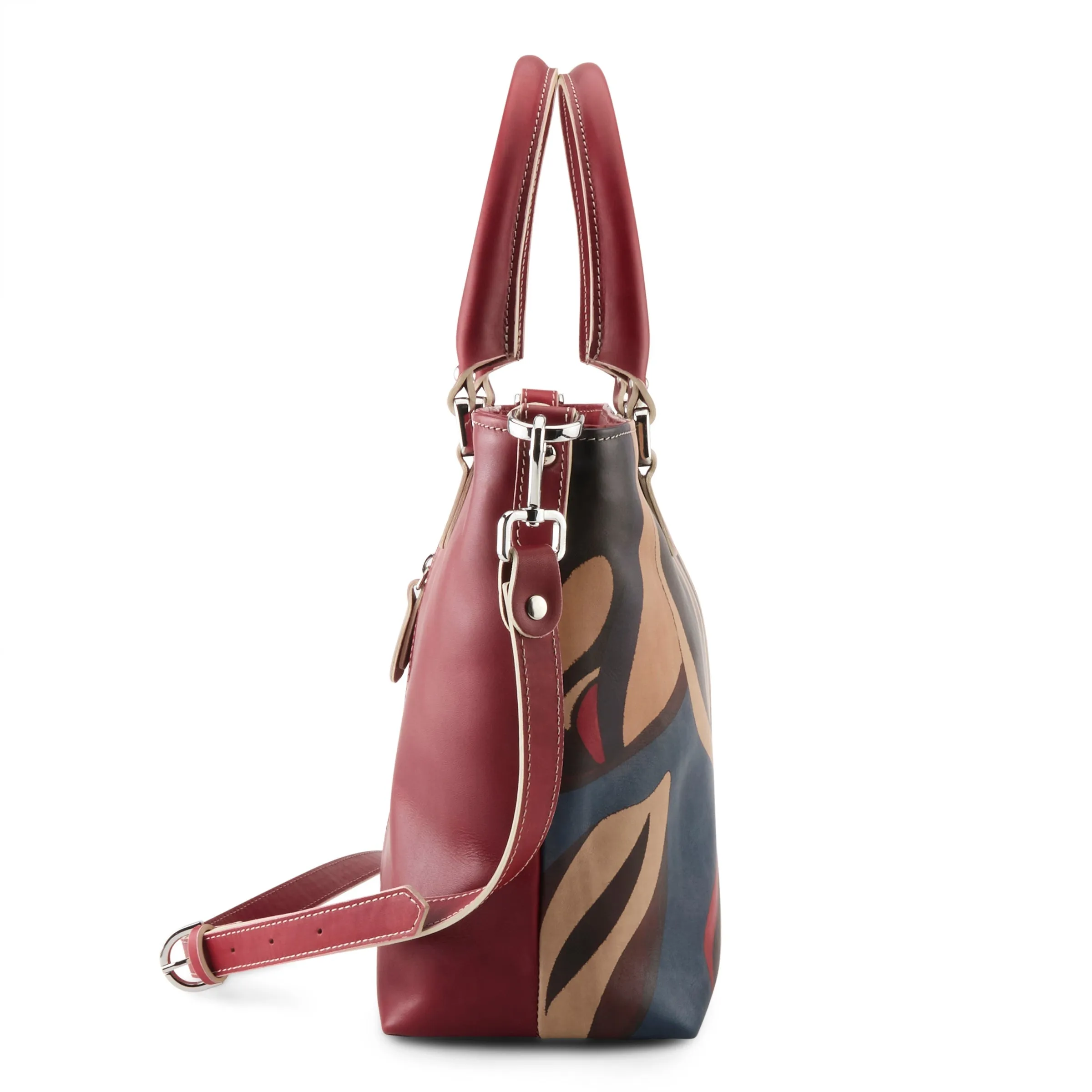 Spring Step Shoes L'Artiste HB Foglie Women's Red Multi Italian Leather Handbag
