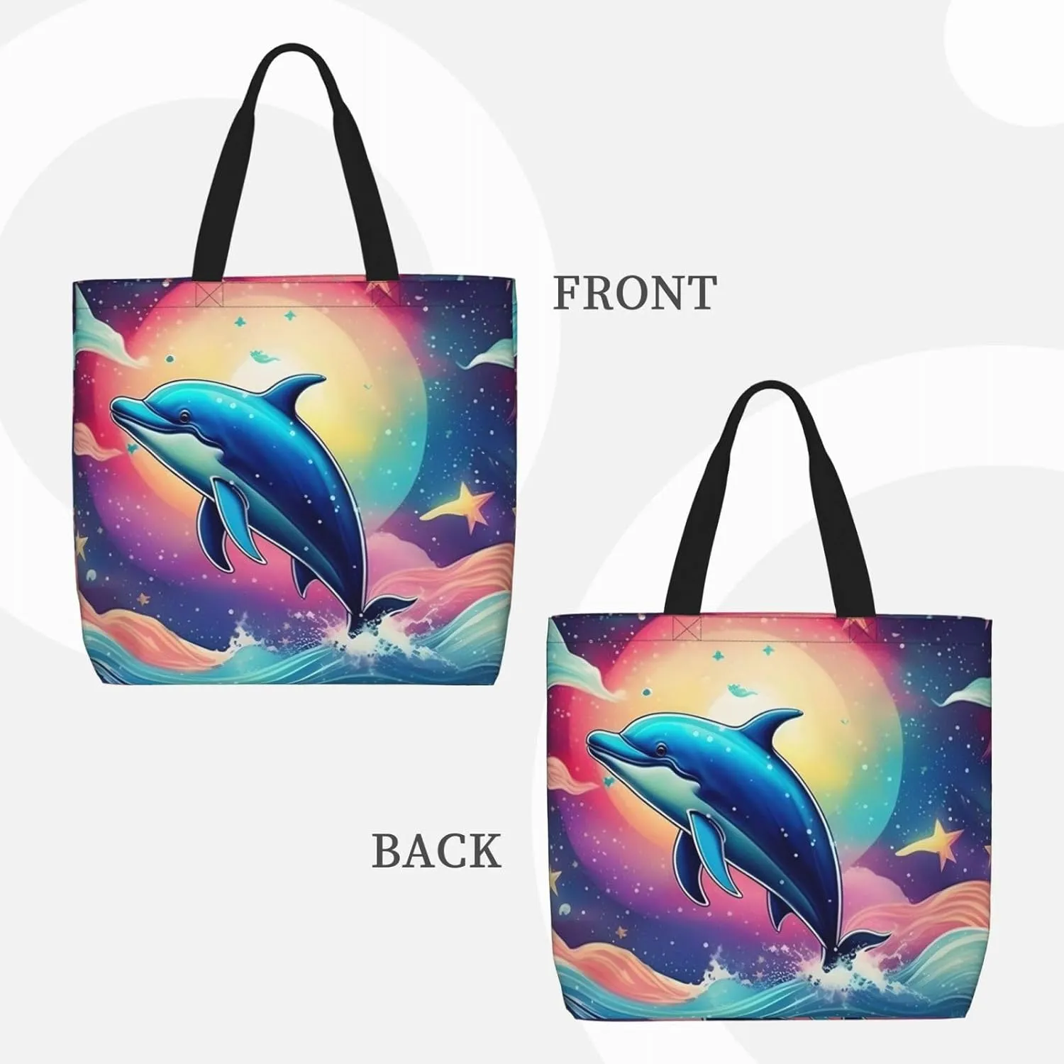 SSIMOO Lovely Cartoon Cats Stylish Zipper Shopping Bags,Shoulder Bag,The Perfect Blend Of Style And Convenience