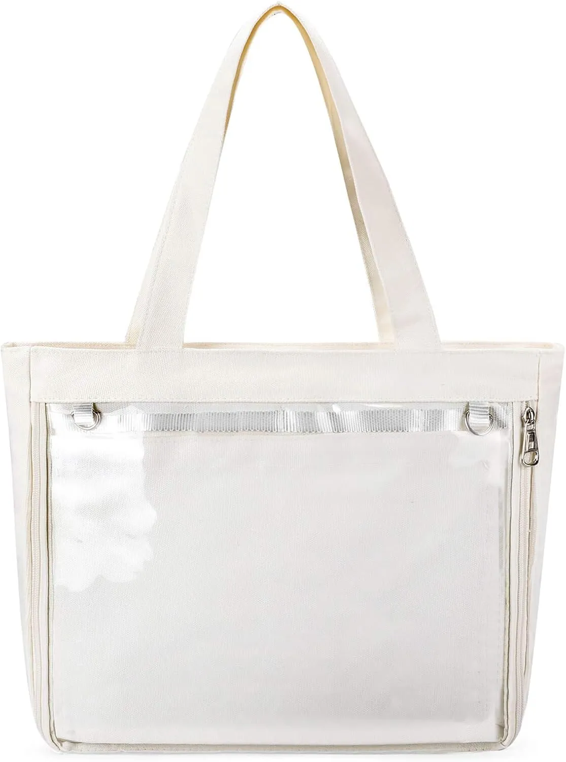 STEAMEDBUN Ita Bag with Insert Large Canvas Shoulder Tote Ita Purse for Cosplay