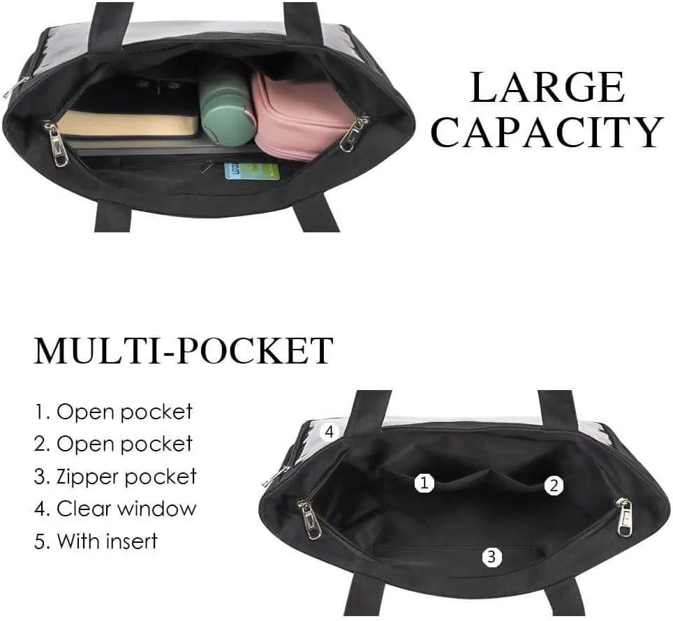 STEAMEDBUN Ita Bag with Insert Large Canvas Shoulder Tote Ita Purse for Cosplay
