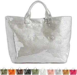 Stellaya Womens Letters Print Tote Bag, Stellaya Tote Bag, PVC Large Kraft Paper Tote Bag for Women