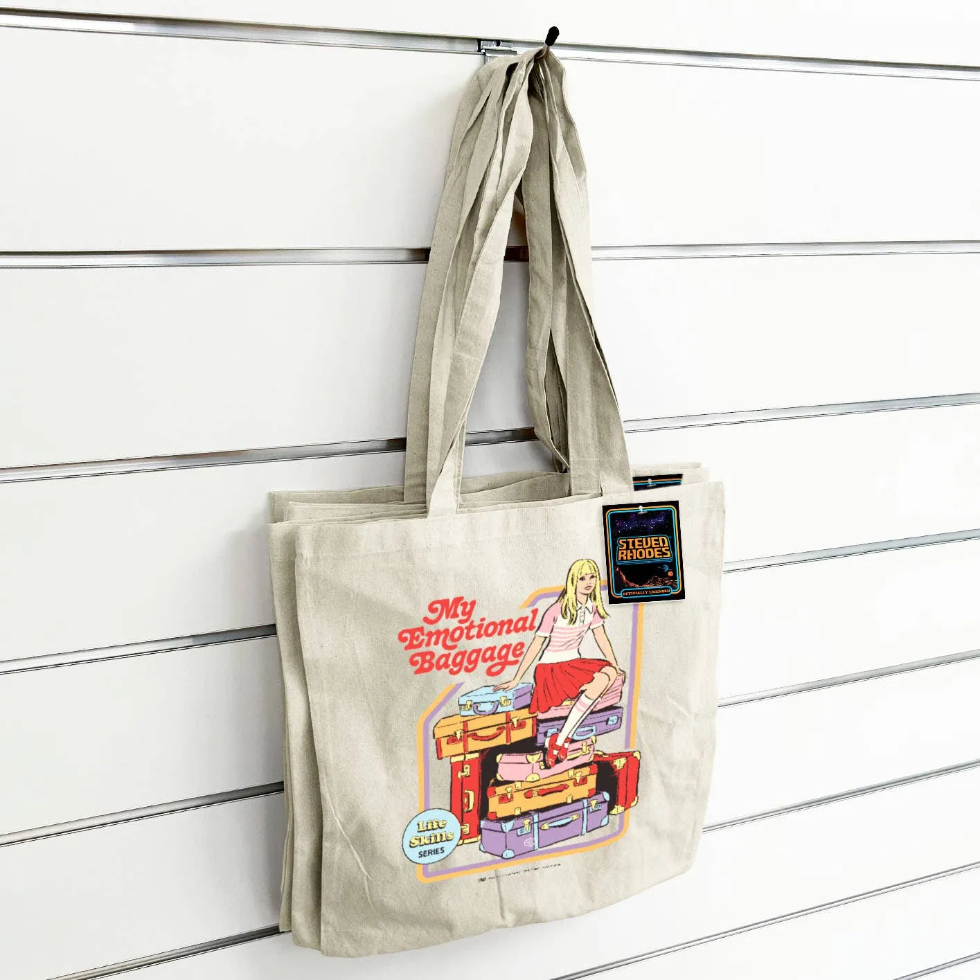 Steven Rhodes My Emotional Baggage Natural Tote
