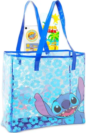 Stitch Clear Tote Bag - Bundle with Clear Lilo and Stitch Purse for Beach, Groceries, Storage, More Plus Decal | Stitch Shoulder Bag for Women