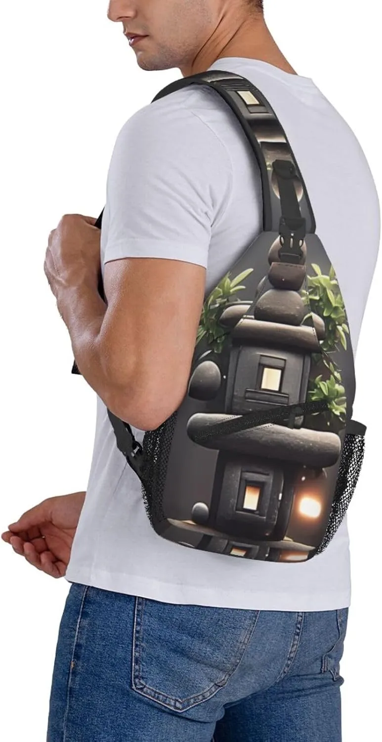 stone bridge Men's And Women's Small Crossbody Bags Chest Bags Daily Bags Are Suitable For Outdoor Hiking Trips