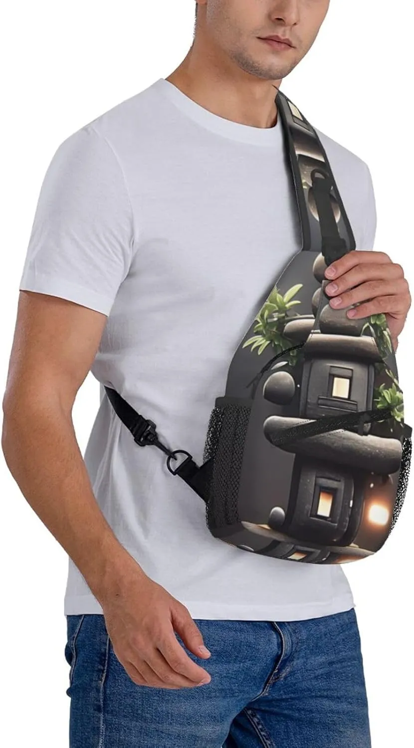 stone bridge Men's And Women's Small Crossbody Bags Chest Bags Daily Bags Are Suitable For Outdoor Hiking Trips