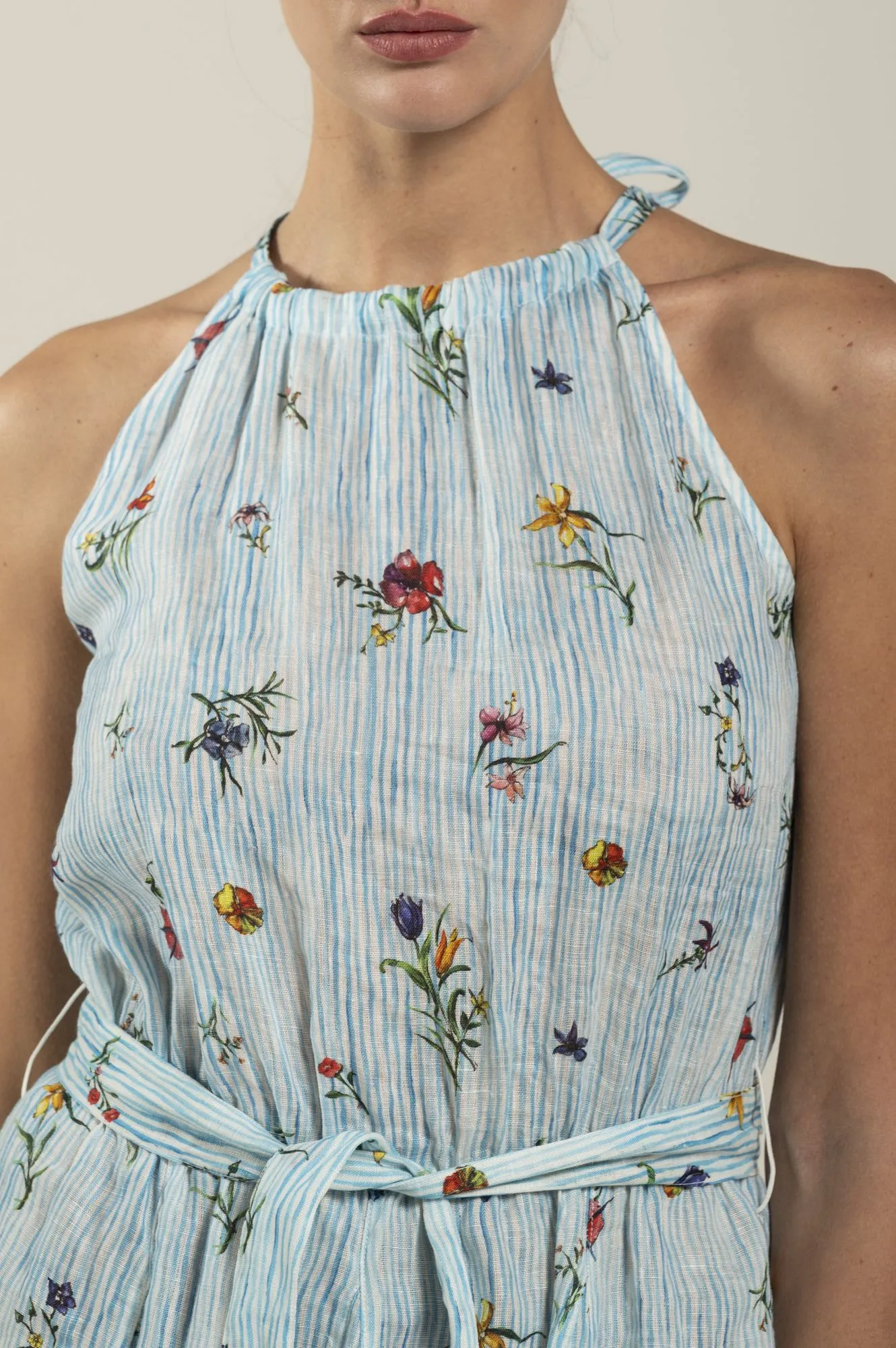 Striped Floral Dress