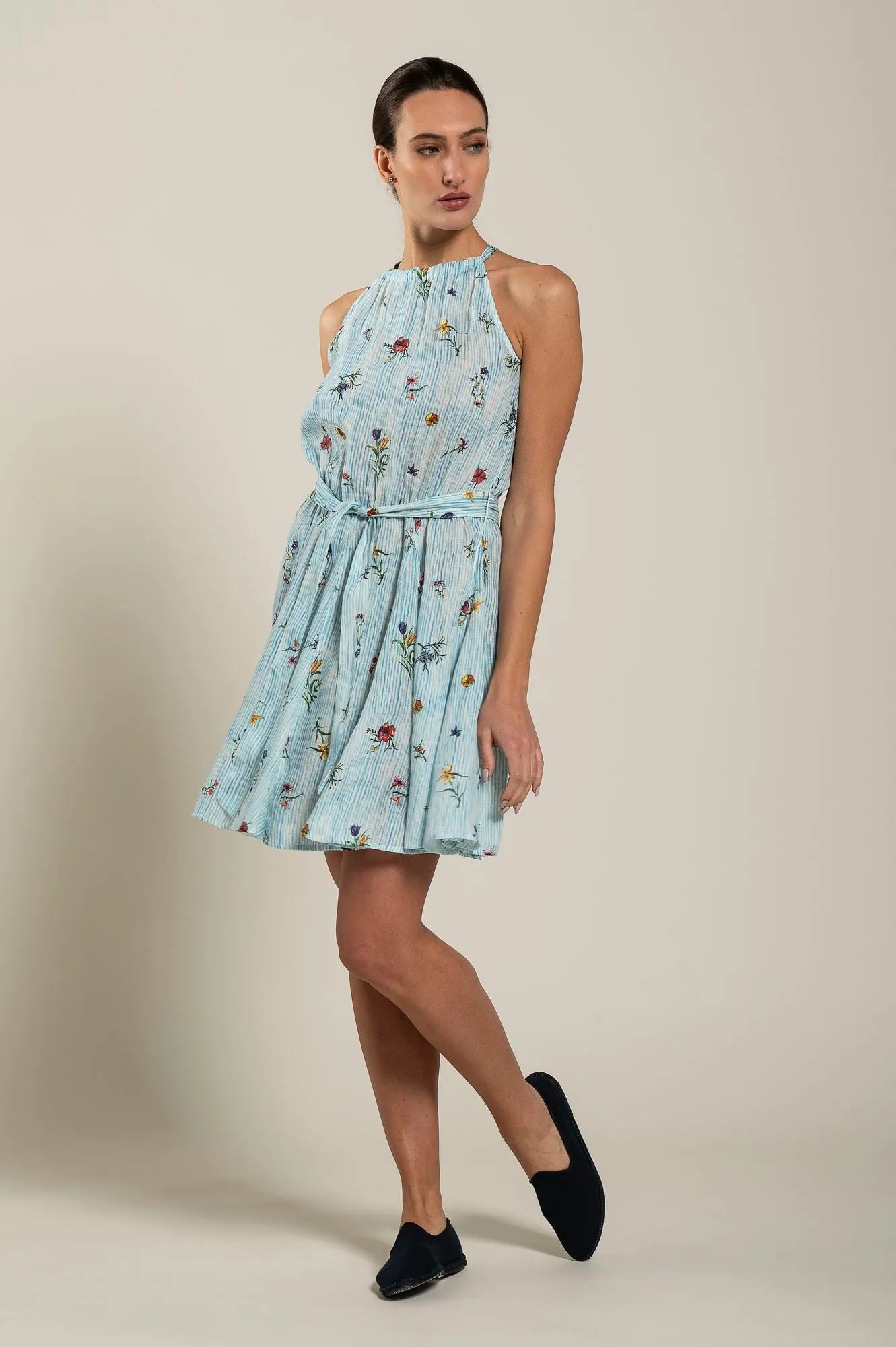 Striped Floral Dress