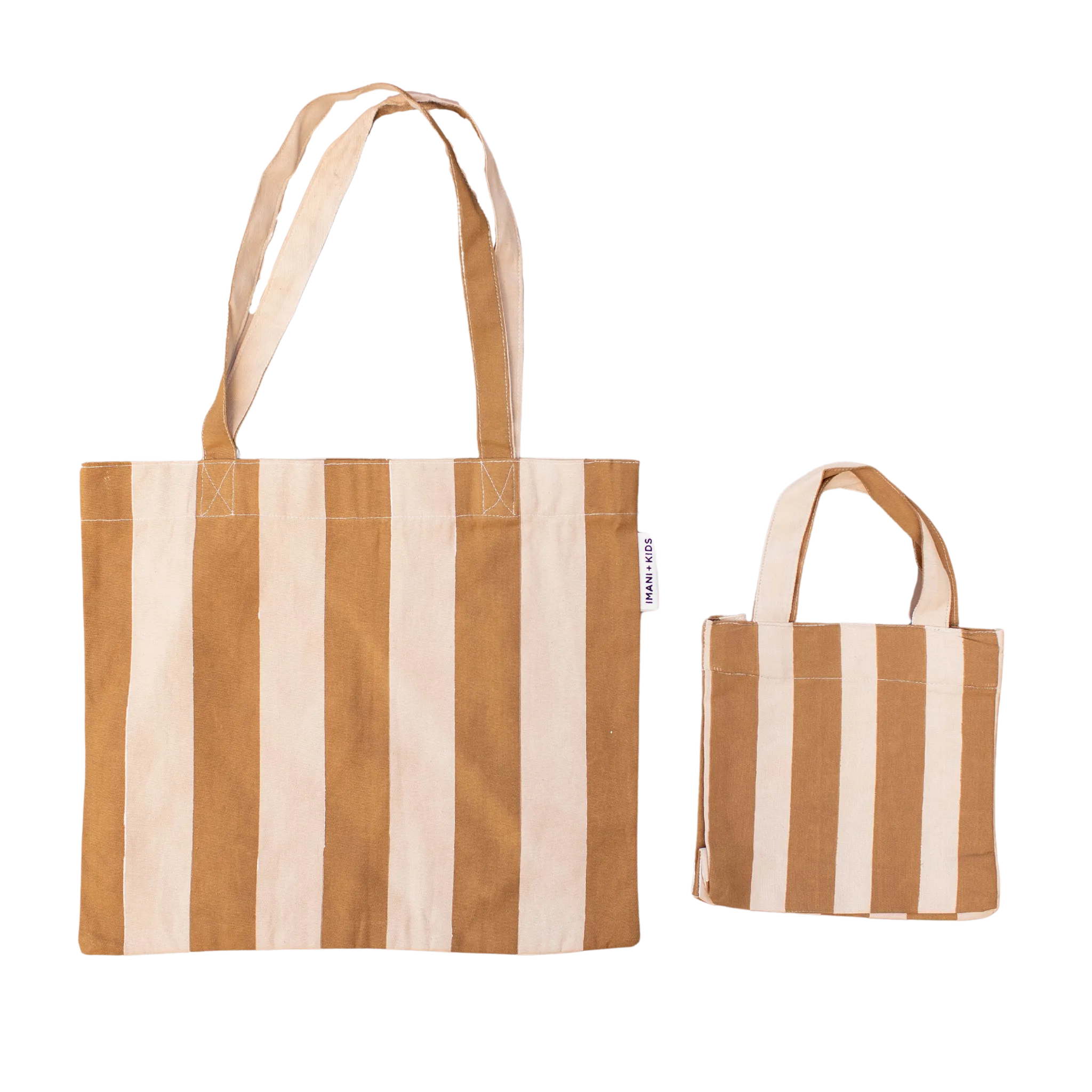 Striped mommy   me tote