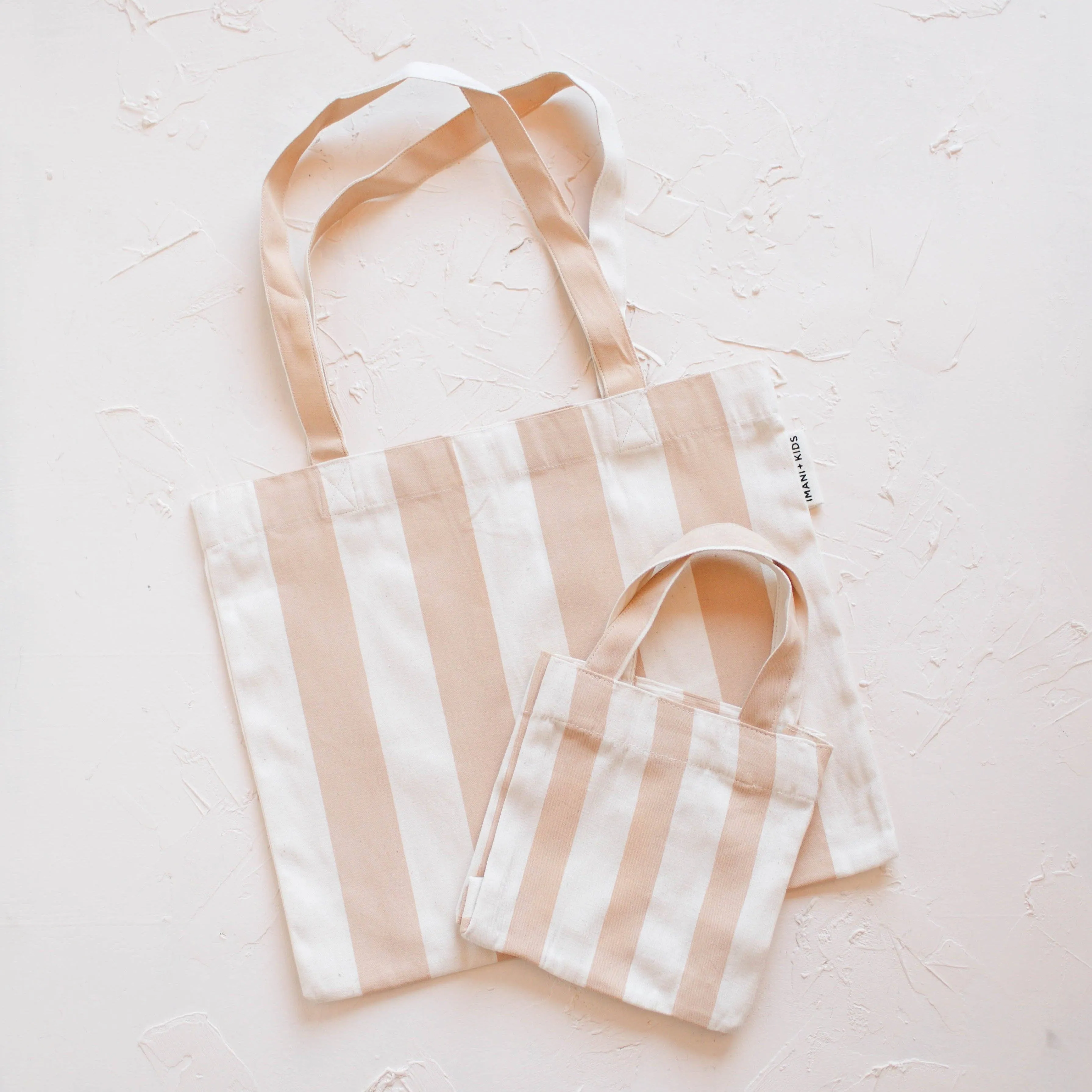 Striped mommy   me tote