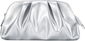 SWEETV Dressy Vegan Leather Clutch Purse for Women Formal, Soft Pleated PU Evening Clutch for Weddings, Proms, Cocktail-Gemma