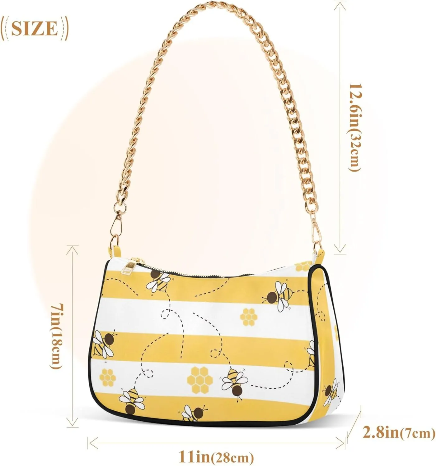 Tacos Restaurant Food Pattern Purses for Women Hobo Tote Bag Women Cute Handbags Printed Small Shoulder Bag
