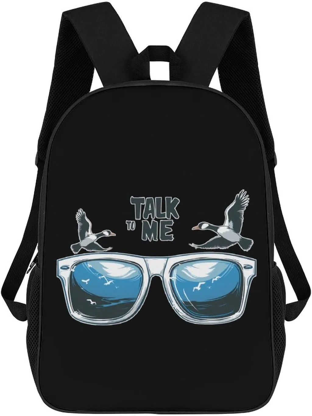 Talk To Me Goosees 17 Inch Backpack Print Laptop Backpack Shoulder Bag Casual Daypack for Men Women