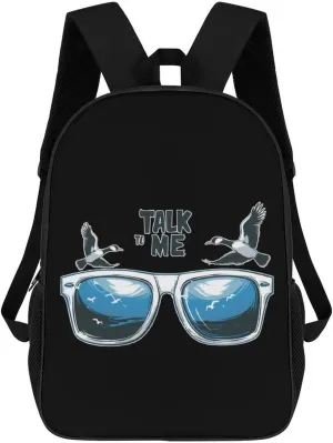 Talk To Me Goosees 17 Inch Backpack Print Laptop Backpack Shoulder Bag Casual Daypack for Men Women