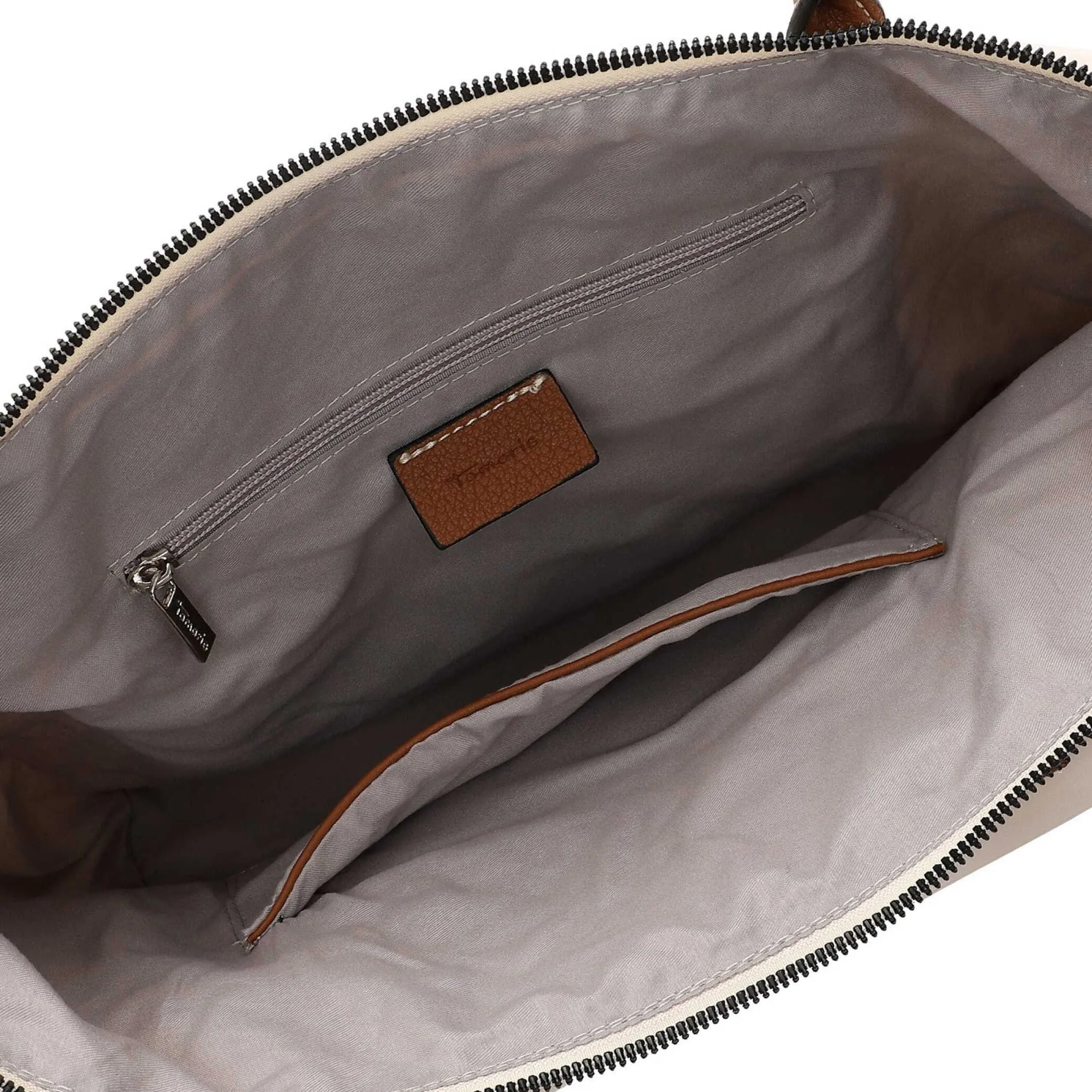 Tamaris Large Tote Bag Black Tan Beige Tan