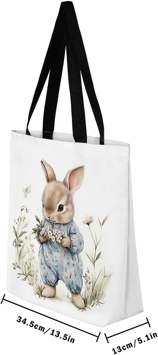 Teal Truck Canvas Tote Bag,Daisy Flowers Tote Bag,Vintage Farmhouse Shopping Grocery Bags,Blue Truck Shoulder Bag