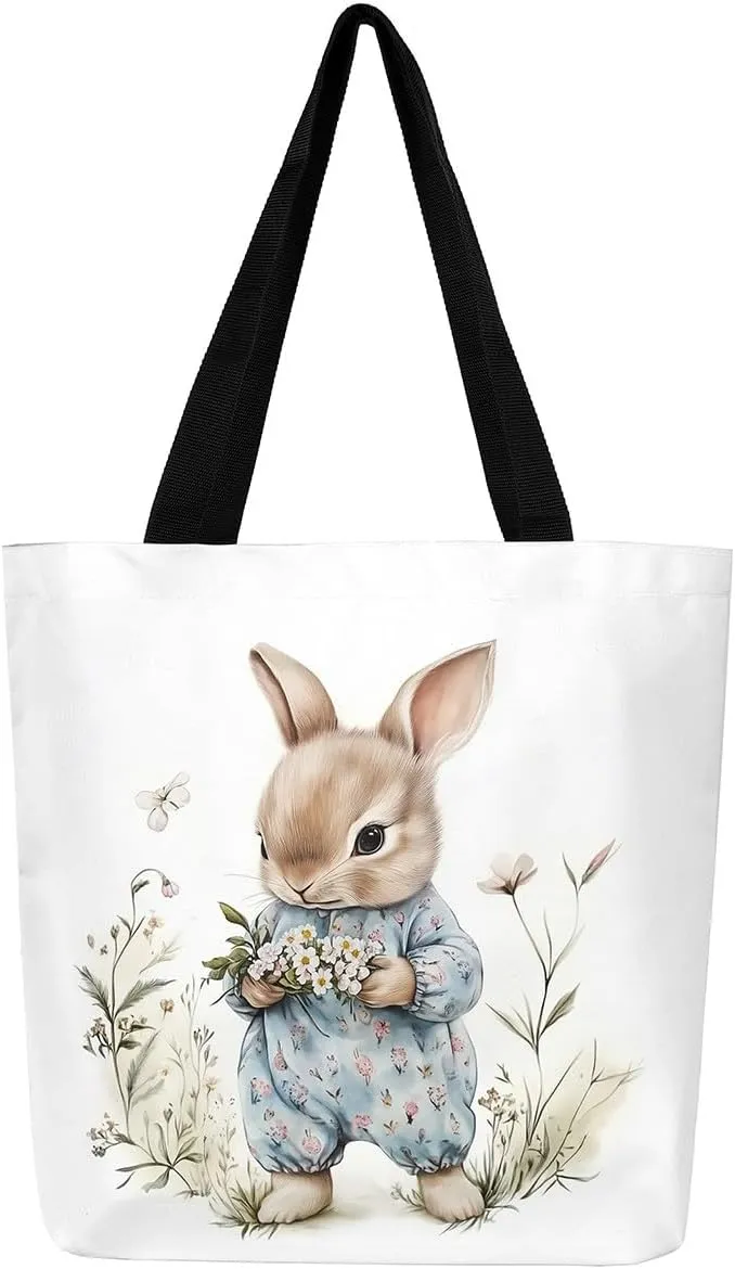 Teal Truck Canvas Tote Bag,Daisy Flowers Tote Bag,Vintage Farmhouse Shopping Grocery Bags,Blue Truck Shoulder Bag