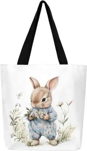 Teal Truck Canvas Tote Bag,Daisy Flowers Tote Bag,Vintage Farmhouse Shopping Grocery Bags,Blue Truck Shoulder Bag