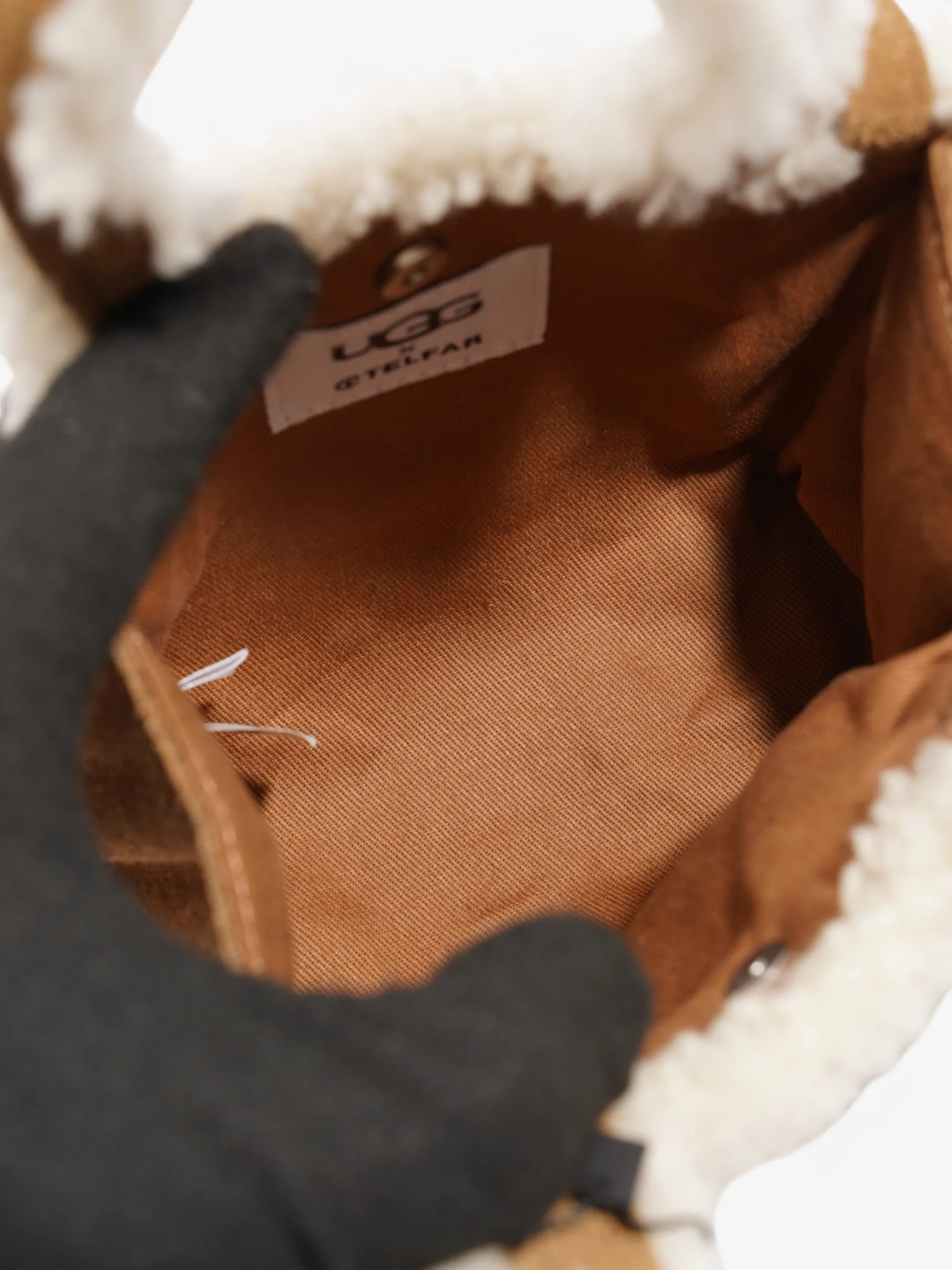 Telfar x Ugg Shopping Bag Chestnut / White Shearling Small
