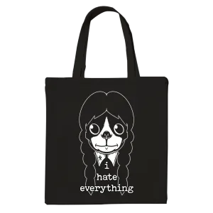 Terrier Cvlt "I Hate Everything" Black Tote