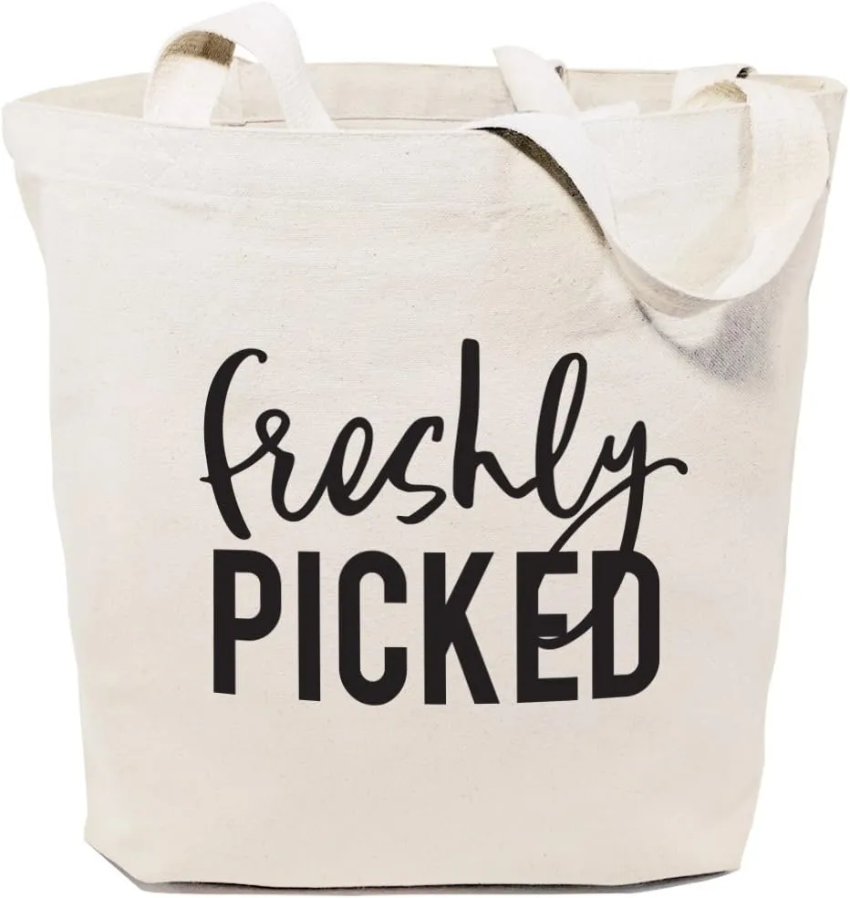 The Cotton & Canvas Co. Beach, Grocery, Farmers Market, Shopping and Travel Reusable Shoulder Tote and Handbag …