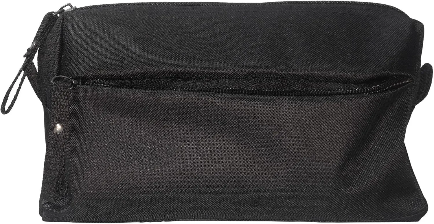 The Spoiled Office TSO Mens Wedding Party Toiletry Bag - Black Dopp Bag and Travel Accessories Bag for Holding All Your Needs (9.25'' x 5'' x 3.75'') (Groom)