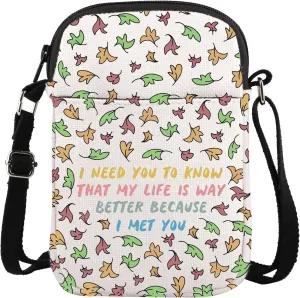 TOBGBE Leaves TV Show Inspired Crossbody Bag Heart Stopper Leaves Book Gift Comics Lover Gift TV Show Merchandise