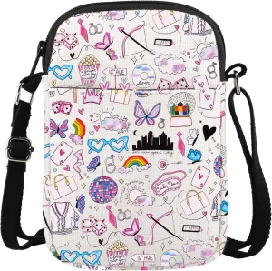 TOBGBE Singer World Tour Gift Album Music Lyric Crossbody Bag Singer Music Idea With Zipper Handbag Music Lover Gift