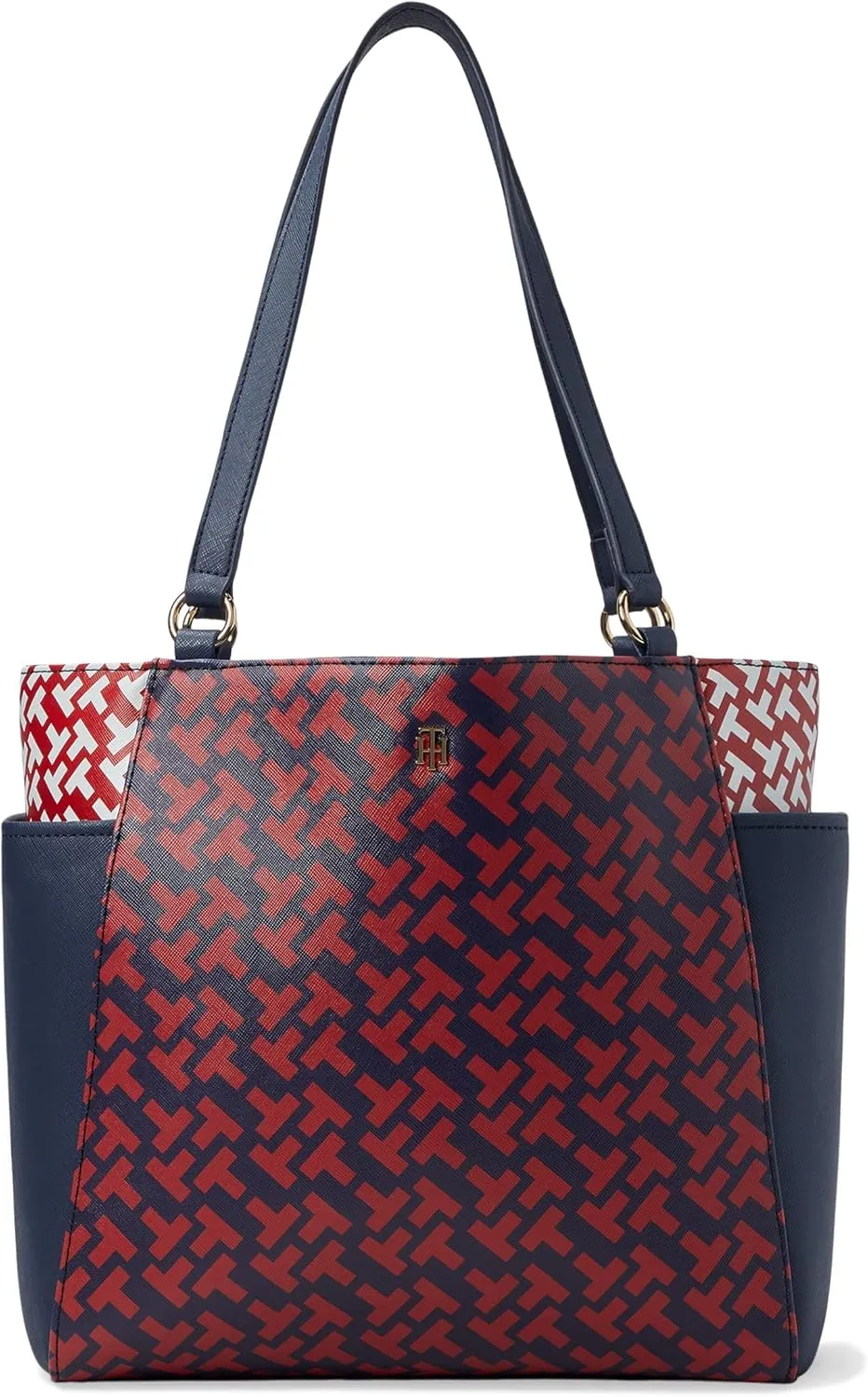 Tommy Hilfiger Beth II Tote Bias Bicolor Texture PVC Navy/Red Multi One Size