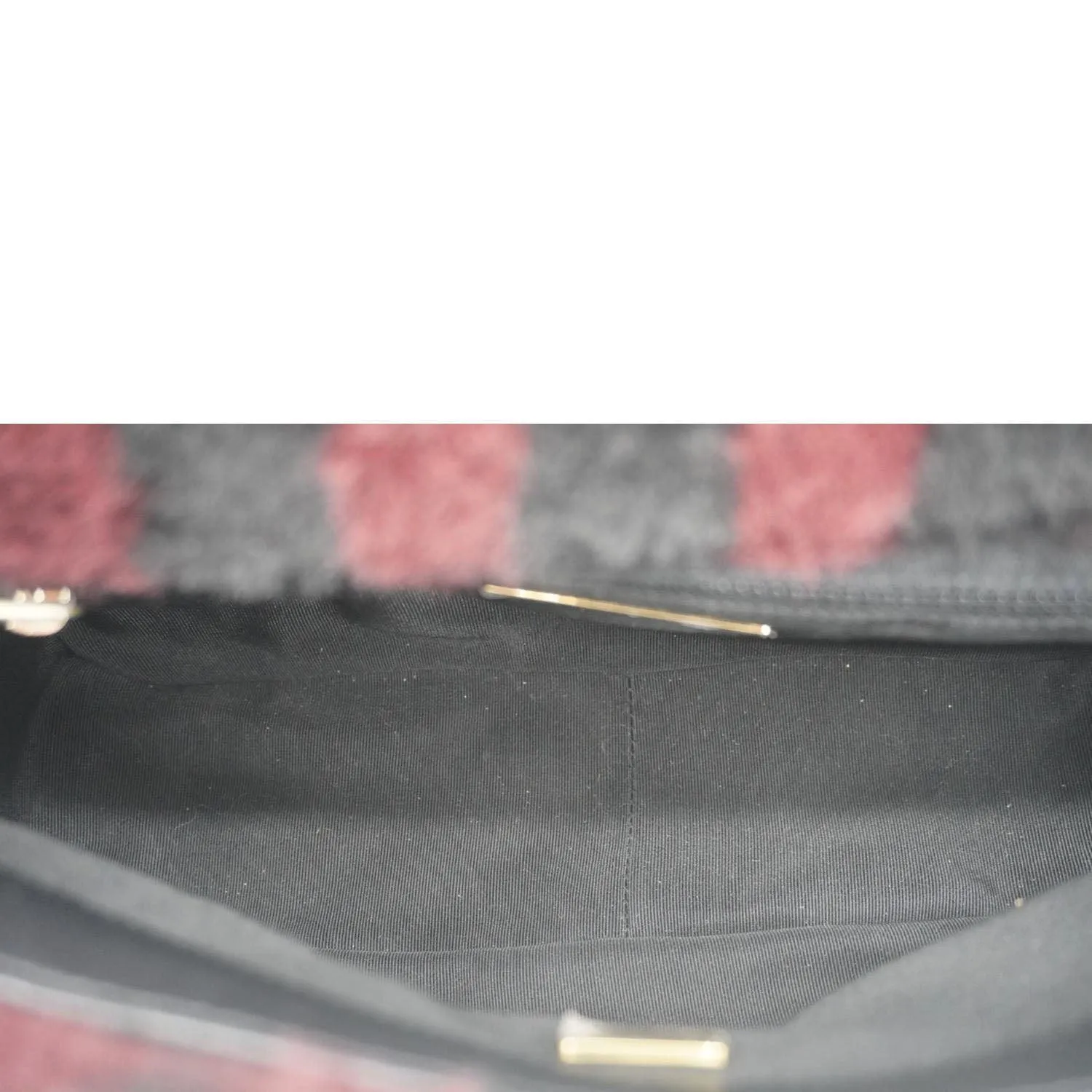 Top Quality Chanel 19 Flap Medium Striped Shearling Shoulder Bag Black