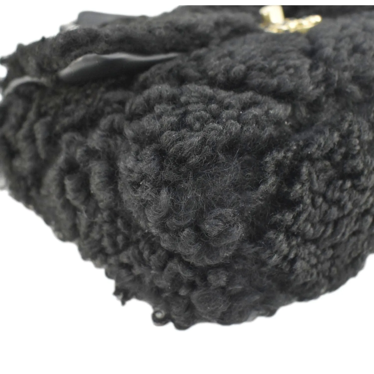 Top Quality Chanel Shearling 19 Flap Medium Sheepskin Shoulder Bag Black