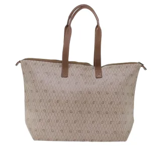 Top Quality  Long-term Honeycomb Dior ar9982 Christian Brown PVC Beige Tote CHRISTIAN Great savings Canvas Leather Bag