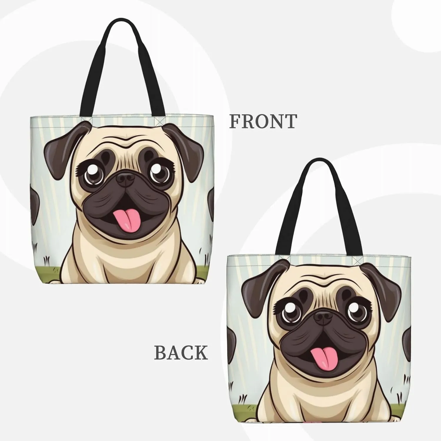 Tote Bag for Women Coffee between raindrops Shoulder Bag with Zipper Handbag Large Capacity Reusable Grocery Bag