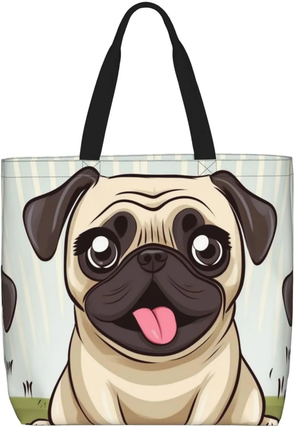 Tote Bag for Women Coffee between raindrops Shoulder Bag with Zipper Handbag Large Capacity Reusable Grocery Bag