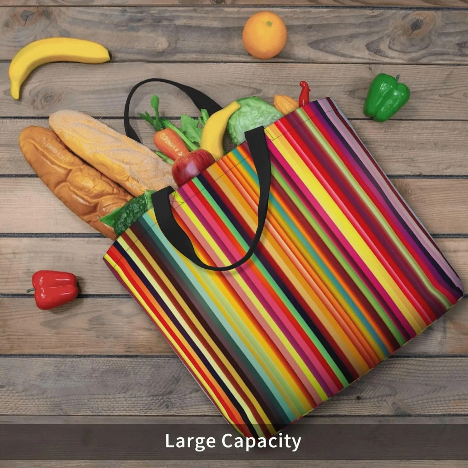 Tote Bag for Women Colorful Conches and Seashells Shoulder Bag with Zipper Handbag Large Capacity Reusable Grocery Bag