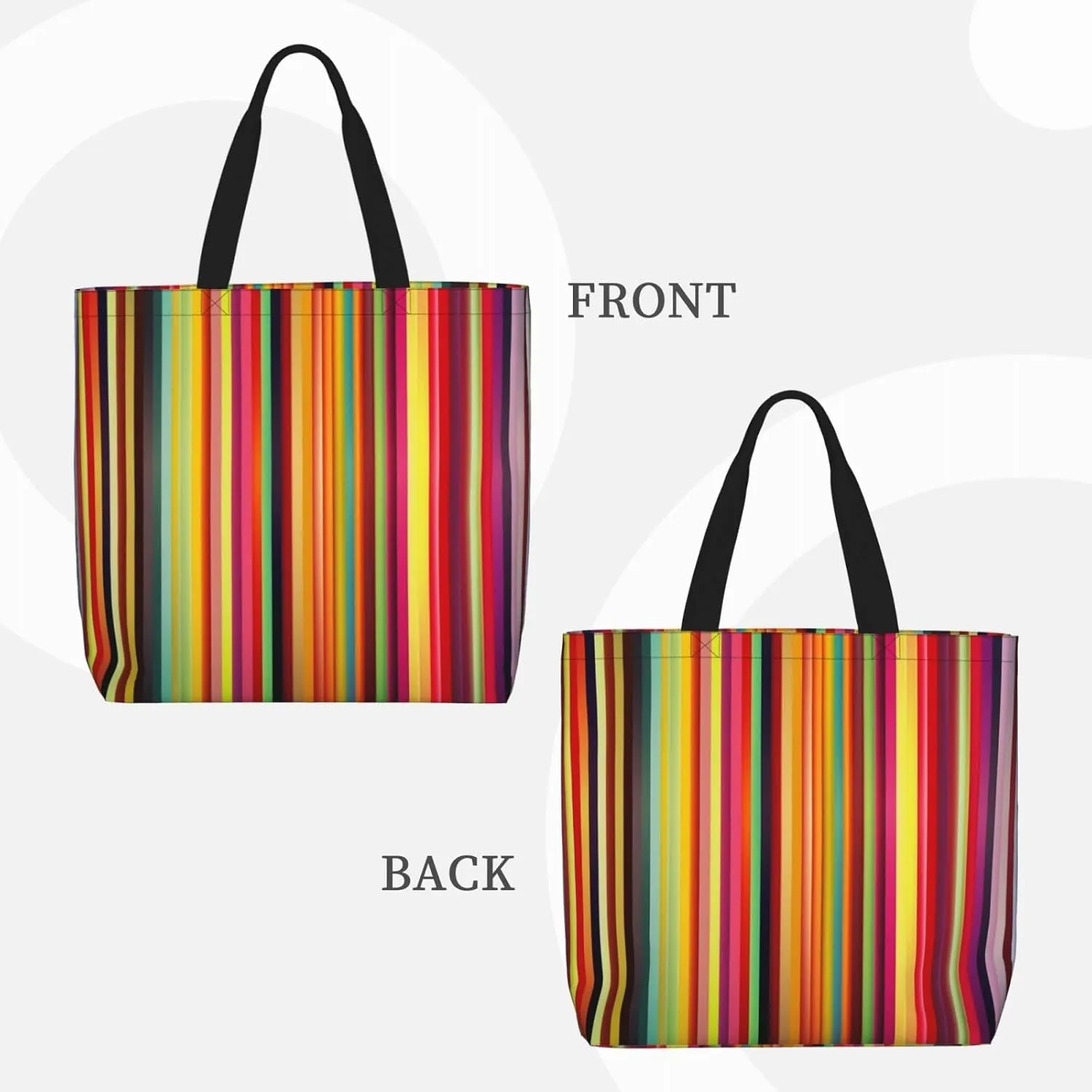 Tote Bag for Women Colorful Conches and Seashells Shoulder Bag with Zipper Handbag Large Capacity Reusable Grocery Bag