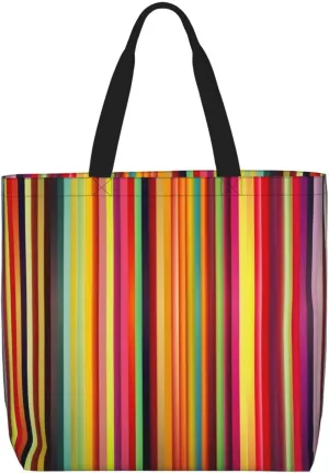 Tote Bag for Women Colorful Conches and Seashells Shoulder Bag with Zipper Handbag Large Capacity Reusable Grocery Bag