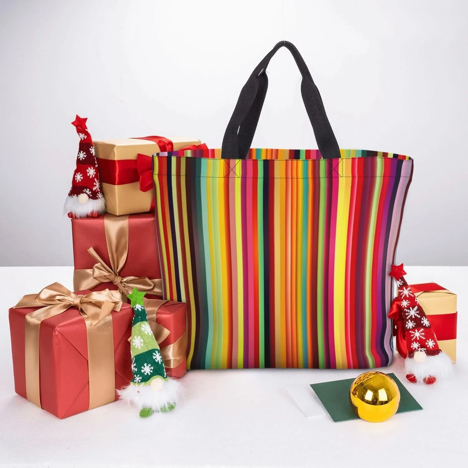 Tote Bag for Women Colorful Conches and Seashells Shoulder Bag with Zipper Handbag Large Capacity Reusable Grocery Bag