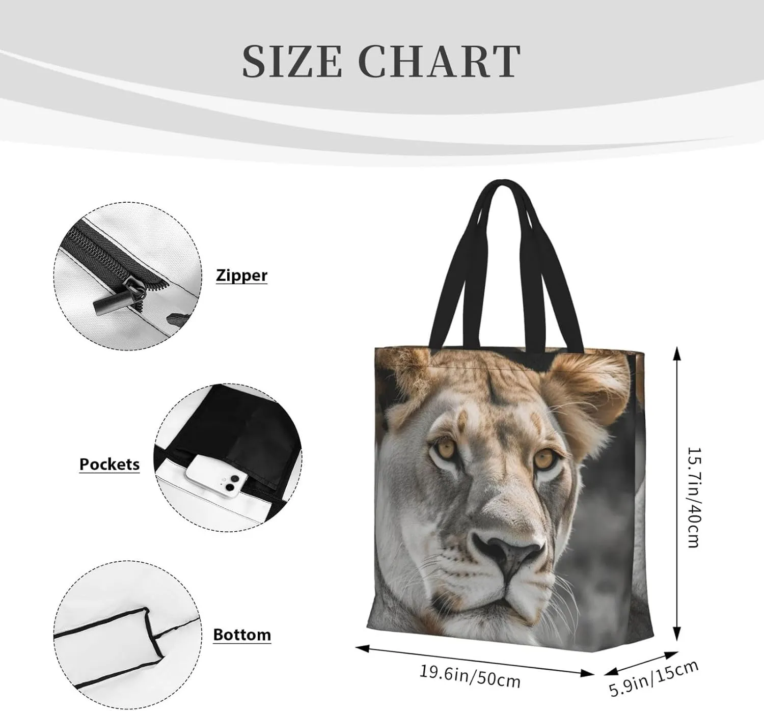 Tote Bag for Women Computer technology Shoulder Bag with Zipper Handbag Large Capacity Reusable Grocery Bag