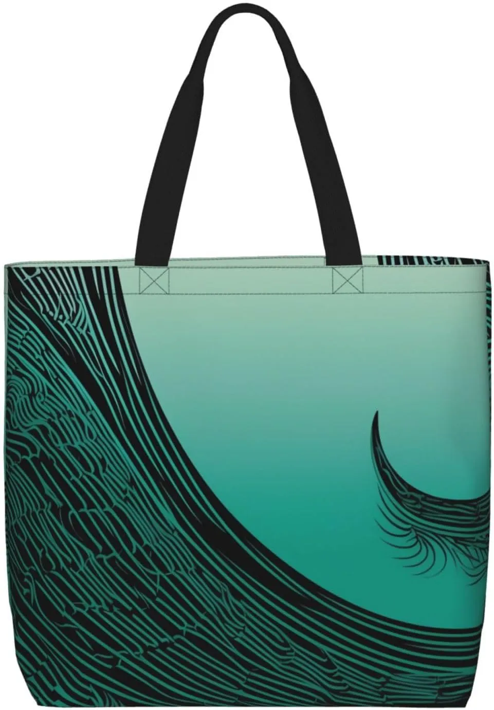Tote Bag for Women Full of Colorful Flowers Shoulder Bag with Zipper Handbag Large Capacity Reusable Grocery Bag