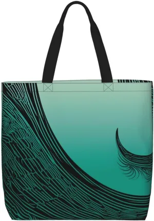 Tote Bag for Women Full of Colorful Flowers Shoulder Bag with Zipper Handbag Large Capacity Reusable Grocery Bag