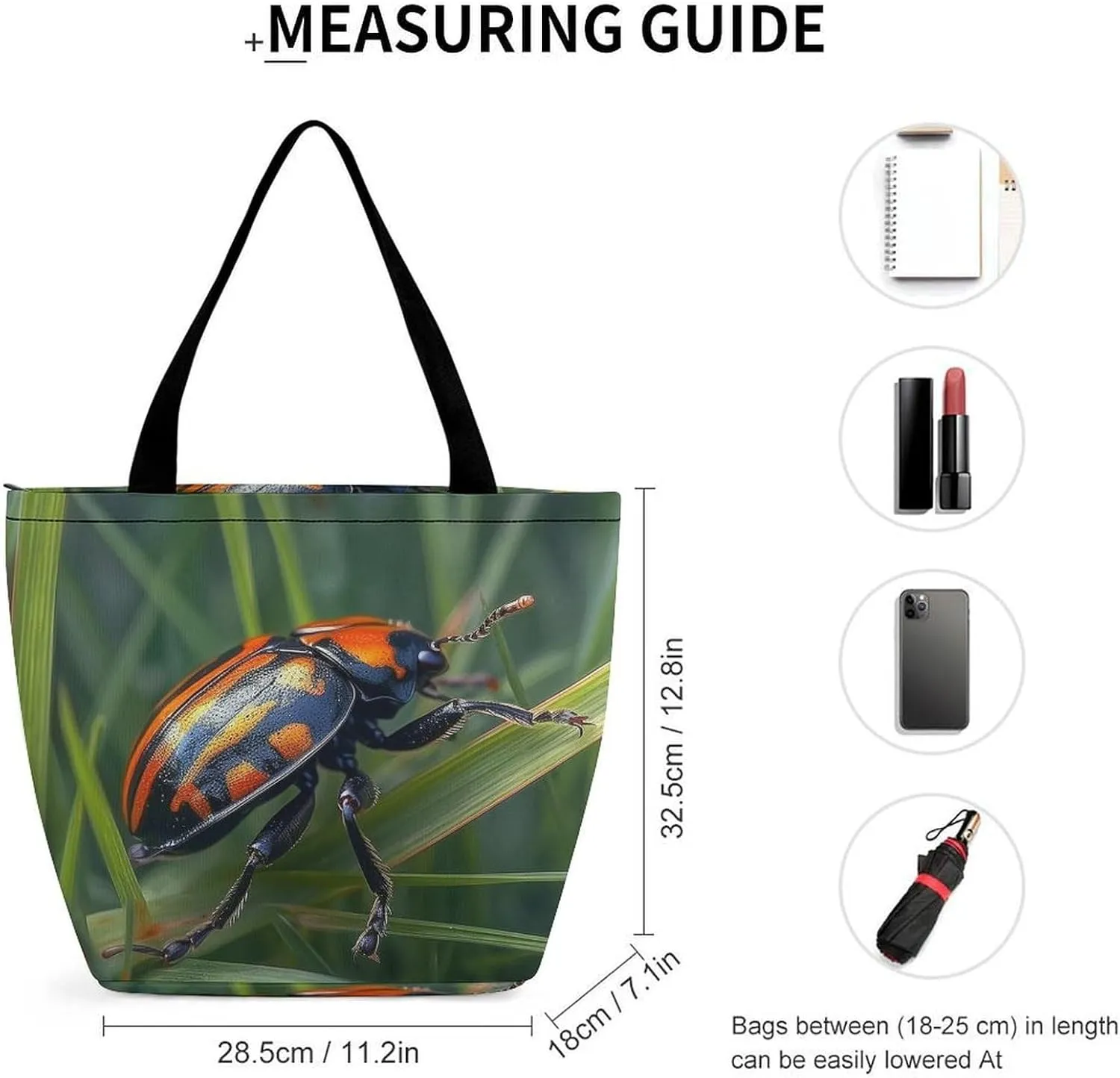 Tote Bag for Women Grocery Bag Blue Pattern Foldable Shopping Bags Reusable Large Tote Bag