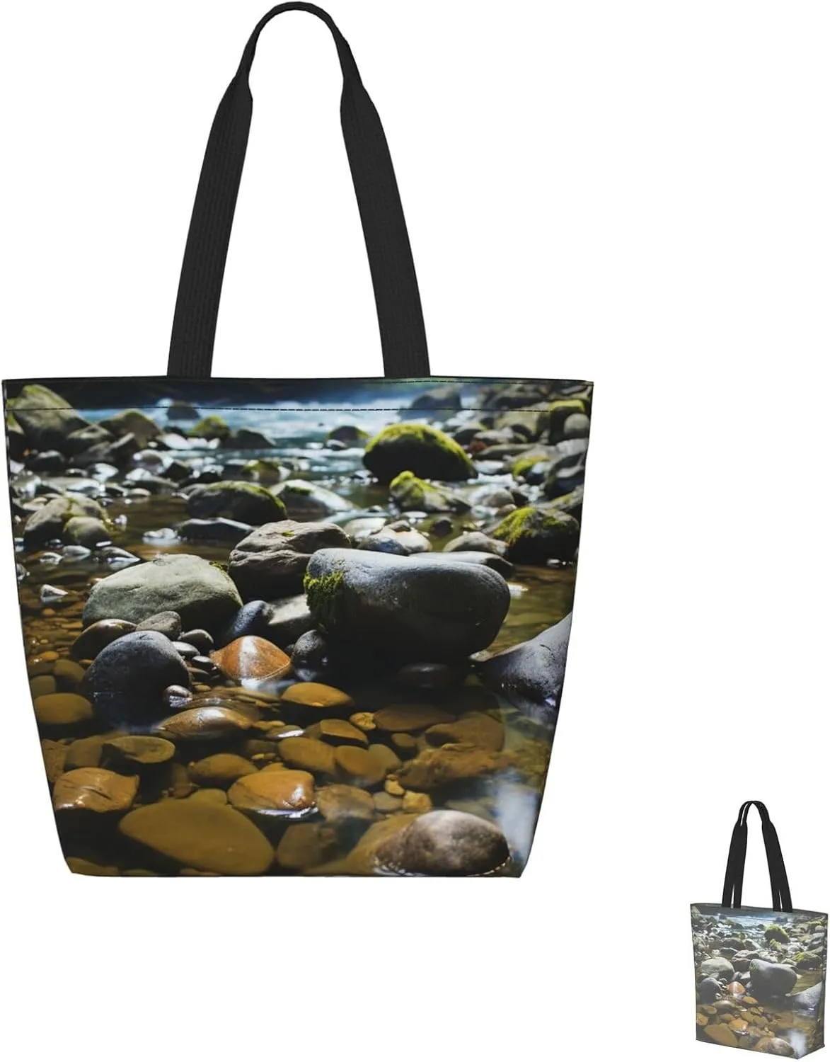 Tote Bag for Women Grocery Bag Reusable Shopping Bag Universe Starry Stars Handbag Foldable Shoulder Bag